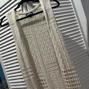 Freshman Cream Crochet Maxi Dress